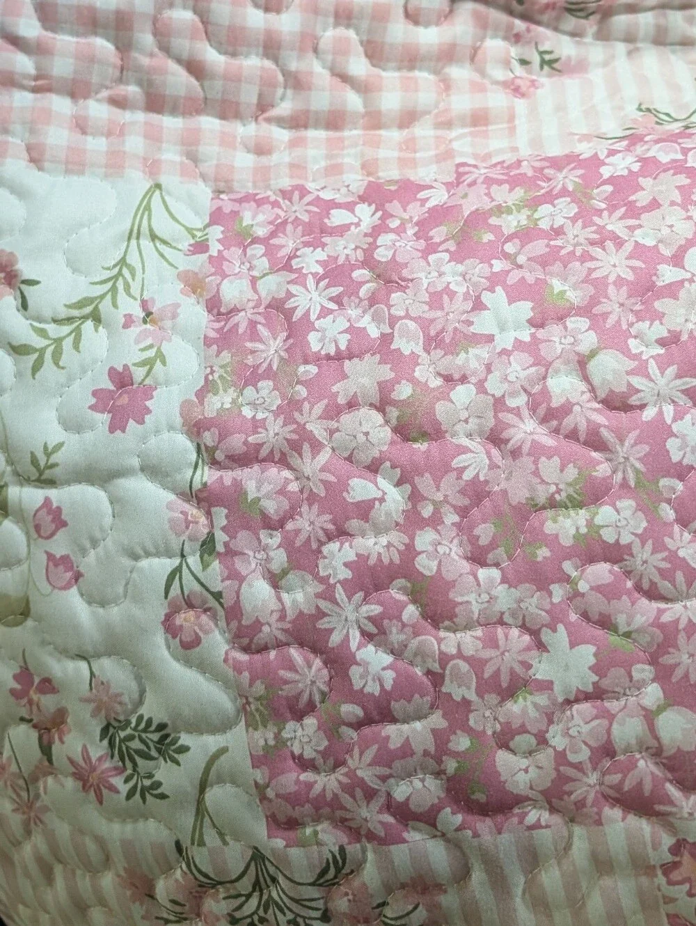 Gunne Sax Jessica McClintock Floral Cottagecore Pink Patchwork Quilt Twin Colleg